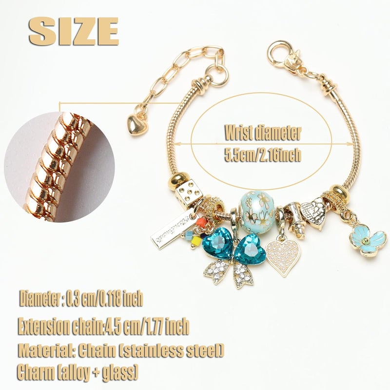 DS Charm Bracelets for teen girls exquisite cute cartoon friendship bracelet Gold Stainless Steel Bangle birthday Gift box Adjustable little girls kids jewelry holiday gifts - Image 3